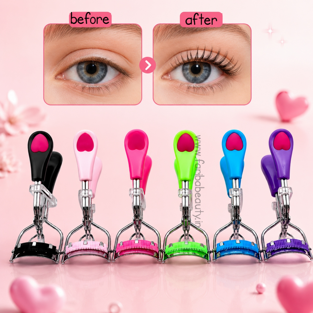 فرمژه مدل برس دار طرح قلبی